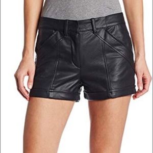 French connection faux leather albany short